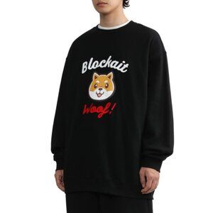 SHIBA DOG Black Sweatshirt Unisex Medium